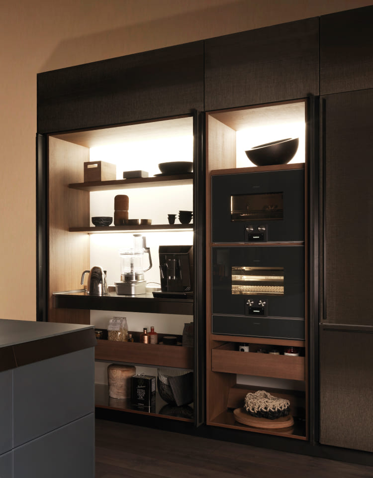 Find Your Ideal Kitchen Style with Tower Units With Receding Doors.