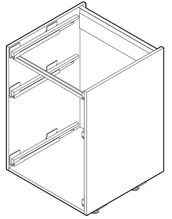 Melamine-faced chipboard carcass